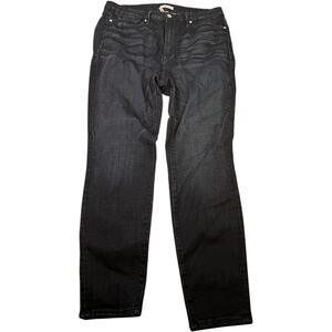 Good American Good Waist Crop Crossover Jeans Women's Size 18 Black Stretch